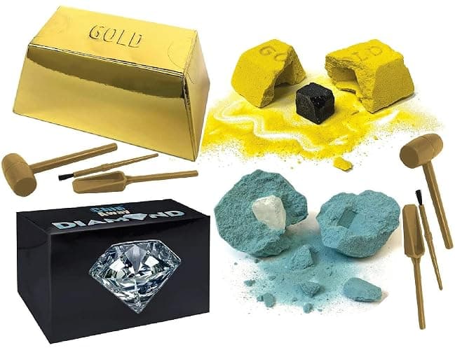 Schylling Chip Away Science Digs Gold & Diamond Gift Set Bundle - 2 Pack - Image 1
