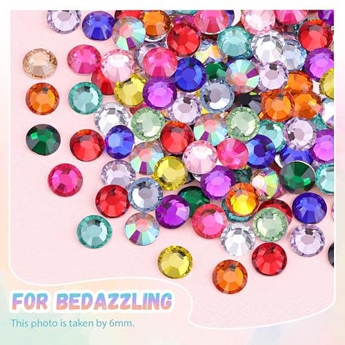 22000Pcs Resin Rhinestones for Bedazzling with 3Pcs B7000 Jewelry Glue, Multicolor 2/3/4mm Flatback Gems Rhinestones for Crafting, Clothing Tumblers Mugs Shoes Fabric Decor Nail Art thumbnail 7