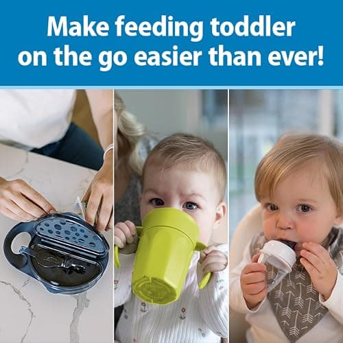 Dr. Brown's Toddler Feeding Starter Set, Travel Bundle with Cheers360 Spoutless Training Cup with Handles, 6m+, 4 Piece thumbnail 4