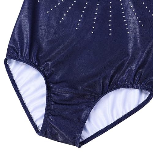 BAOHULU Leotards Girls Gymnastics Embroidery Shiny Aqua Rose Diamond Dance Clothes thumbnail 3