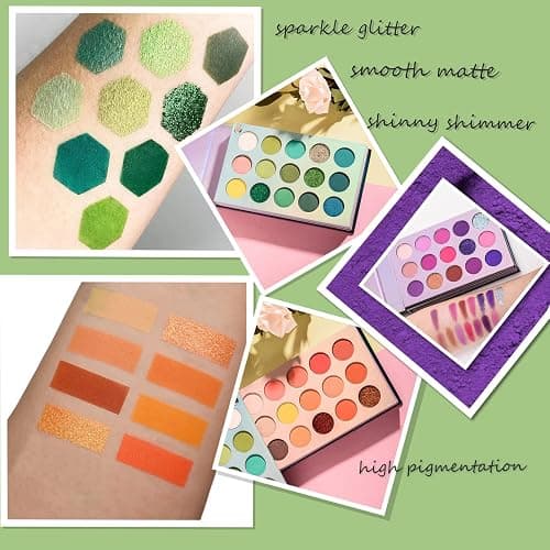 MYUANGO Color Board Eyeshadow Palette - Colorful Rainbow Bright Eyeshadow Palette, Natural Powder Eye Shadow Palette Makeup - Waterproof, Blendable, Long-Lasting - Cruelty-Free thumbnail 3