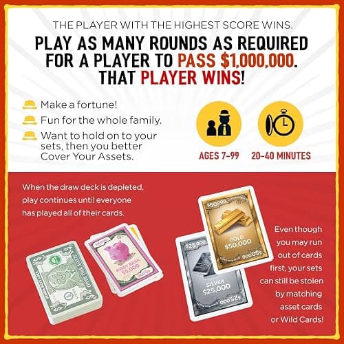 Grandpa Beck's Games Cover Your Assets Card Game | from The Creators of Skull King | Easy to Learn and Outrageously Fun for Kids, Teens, & Adults | 2-6 Players Ages 7+ thumbnail 8