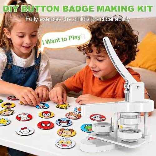 Button Maker Machine 58mm, Easy DIY Pin Maker Machine, No Setup Button Maker for Kids Crafts, Parties, School Projects & Beginners thumbnail 2
