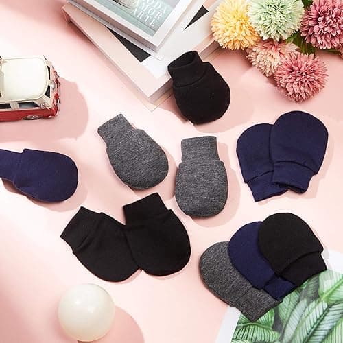 12 Pairs Newborn Baby Mittens Infant Toddler Gloves No Scratch Mittens Gloves for 0-6 Months Baby Boys Girls thumbnail 5