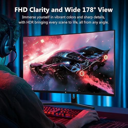 Z-Edge 32 inch Curved Gaming Monitor, FHD 1080P 240Hz Curved Monitor,1500R Computer Monitor, MPRT 1ms Monitor, UG32P 2X DP 1.4 Ports and 2X HDMI 2.0 Ports thumbnail 6