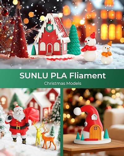 SUNLU PLA Filament 1.75mm, 250g Spool Bundle, 3D Printer Filament | Beginner Friendly Multicolor Bundle, Easy Printing, 8 Rolls, White+Red+Orange+Yellow+Green+Blue+Cyan+Purple thumbnail 4