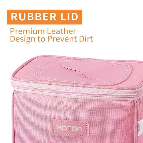 HOTOR Car Trash Can with Lid and Storage Pockets - 100% Leak-Proof Organizer, Waterproof Garbage Can, Multipurpose Trash Bin for Car, 2 Gallons, Pink thumbnail 9