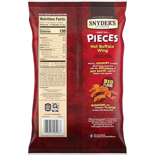 Snyder's of Hanover Hot Buffalo Wing Flavored Pretzel Pieces, 11.25 Oz thumbnail 4