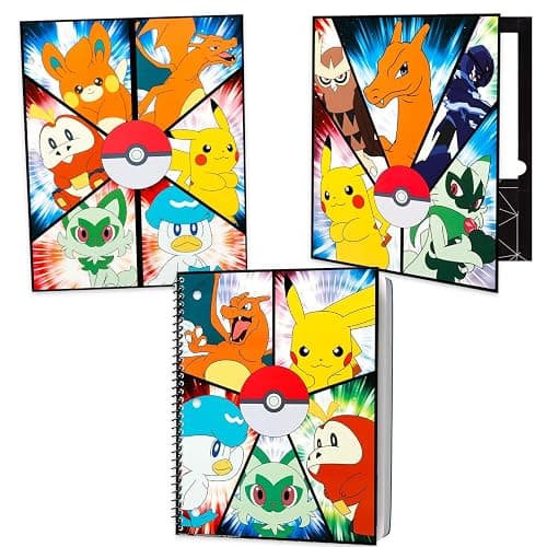Pokemon Back to School Set for Kids - 11 Piece Bundle with Pikachu Folders, Notebook, Pencils, Bookmark, Stickers, and More | Nintendo School Supplies thumbnail 3