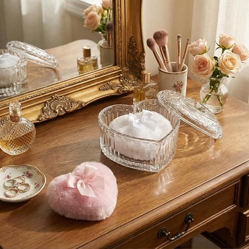 Body Powder Puff and Container Powder Container with Puff Crystal Case Soft Washable Reusable Velour Face Body Wet Dry Makeup thumbnail 6