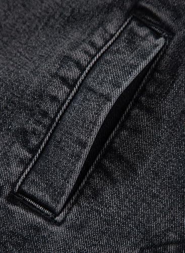 Sidefeel Women's Jean Jacket Oversized Boyfriend Button Up Long Sleeve Split Zimbaplatinum Denim Jackets thumbnail 8