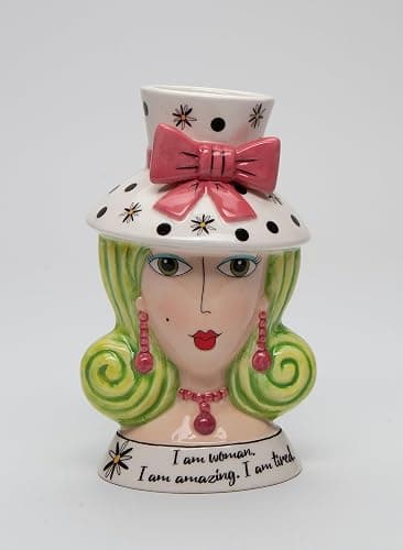 Cosmos Gifts 62610 "I' am Woman. I' am Amazing. I' am Tired Lady Makeup Brush Holder/Vase - Image 1