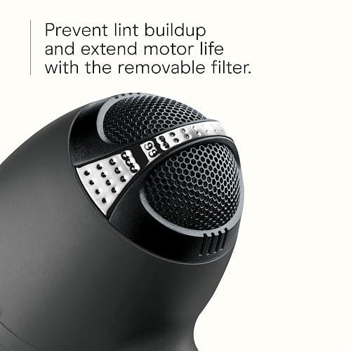 Infiniti PRO CONAIR Hair Dryer with Diffuser, Professional AC Motor, Tourmaline Ceramic Technology Blow Dryer, Includes Concentrator and Blowout Brush, Amazon Exclusive, Gray thumbnail 4