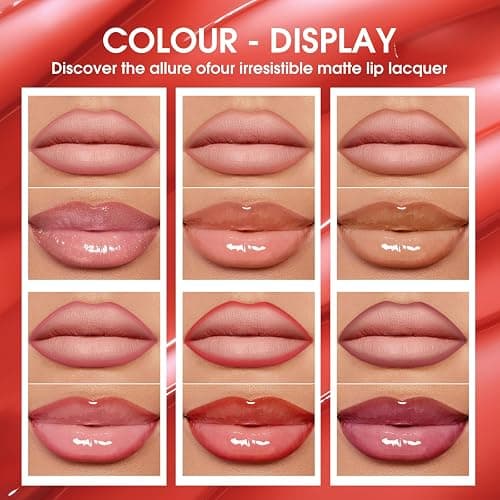 BestLand 12pcs Hydrating Lip Oils + Lip Liner Pencil Lip Combo Sets, 24H Long-Lasting Lip Kit with Lip Liner and Gloss, Nourishing, Non-Sticky Tinted Stain Lip Gloss Plumping Lip Oil Set for Women thumbnail 2