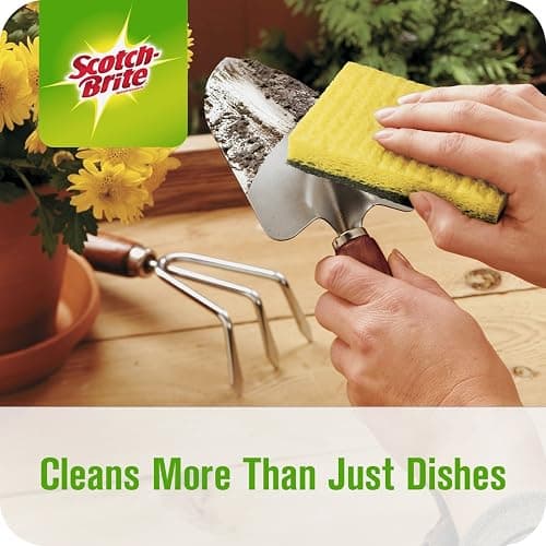 Scotch-Brite Scrub Sponge, 9 Pack, Heavy Duty, Sponges for Dishes ,Garage,Outdoor, Kitchen thumbnail 11