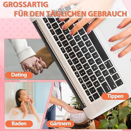 24 Stück Press on Nails Kurz, Oval Künstliche Nägel im Weiß-europäischen Flammenstil, French Nägel Zum Aufkleben, Glossy Mandel Kunstnägel Press on Nails mit Nagelkleber für Frauen (Silver flame, 24x) thumbnail 5