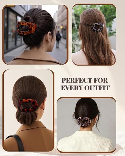Secroma 6 PCS Flat Hair Clips for Women, French Medium Non Slip Claw Clips | Minimalist Matte Design with Strong Grip for Thick Thin Hair, Keeps Hair Secure for Low Buns, Updos and Everyday Styling thumbnail 6