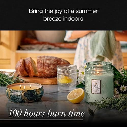 Voluspa French Cade Lavender Candle, 18 oz, Coconut Wax Blend, Scented Candles for Home, 100 Hour Burn Time, Candle Jars thumbnail 5