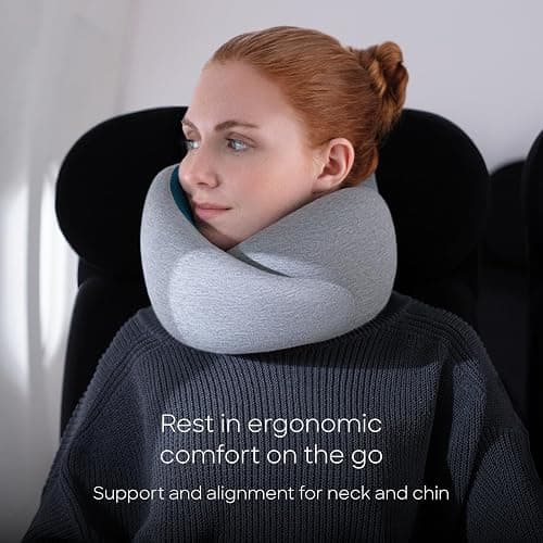Ostrichpillow Go Neck Pillow, Travel Pillows for Airplanes, Premium Memory Foam Travel Pillow, 360º Ergonomic Design, Asymmetrical Sides, Travel Bag Included, Washable Modal Cover thumbnail 7