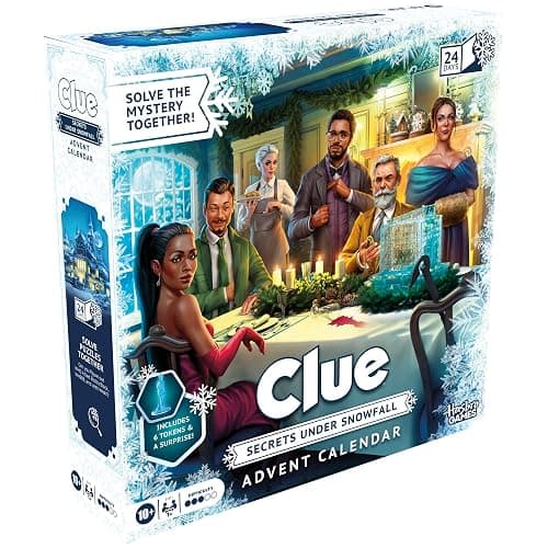 Clue Advent Calendar: Secrets Under Snowfall | 24 Days | Family Mystery Games | with 6 Winter-Themed Tokens and Surprise | Ages 10+ | 1+ Players thumbnail 13