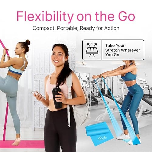 Stretching Strap with Door Anchor & Resistance Band – Leg Stretcher for Improving Flexibility & Splits – Ideal for Ballet, Dance, Cheer, Yoga & Gymnastics – Home Training Equipment for All Levels thumbnail 6