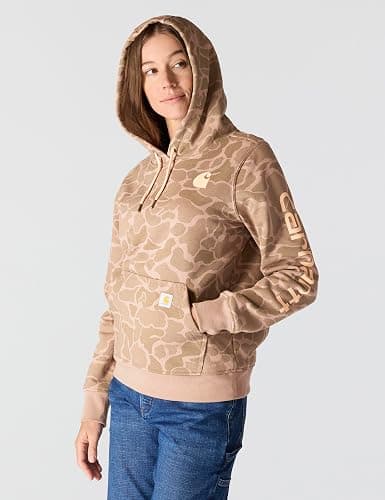 Carhartt Women's Relaxed Fit Midweight Logo Sleeve Graphic Printed Sweatshirt thumbnail 2