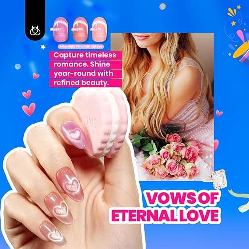 Beetles Cat Eye Gel Nail Polish Set-36 Colors Red Purple Brown Green Burgundy Magnetic Gel Nail Polish with Base Gel Glossy Matte Top Coat Magnet,Soak off UV Nail Gel DIY Nail Art Gift for Women thumbnail 2