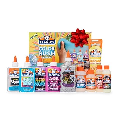 Elmer's Color Rush Slime Kit, Includes Liquid Glue, Activator, Makes Color Changing, Glow in The Dark, Butter Slime and More, 10 Piece Set - Color Rush Slime Kit thumbnail 2