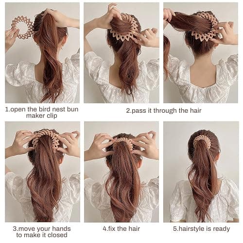 Sizobi Bird Nest Magic Hair Clip, Hair Accessories for Women,Hair Ties Bun Maker Scrunchies for Thick Thin Hair,Hair Clips for Women,Ponytail Holders thumbnail 5