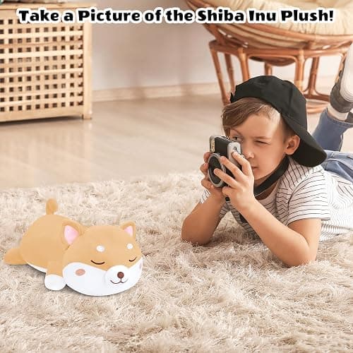 Finebee Weighted Shiba Inu Stuffed Animals, Cute Weighted Dog Plush, Soft Stuffed Weighted Shiba Inu Plushie Gifts for Kids & Adults(9.8" 0.8Lbs) thumbnail 2