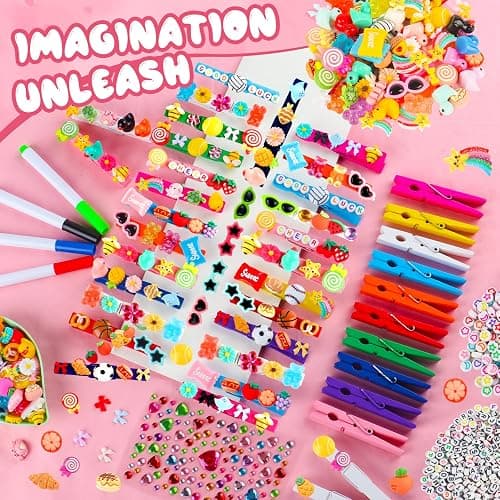 VITASY 80pcs Cheer Pins Spirit Clips,Colored Clothes Pins Wooden with 420pcs Mini Resin Animals and Letter Beads,Cheer Pin Decorations for Cheerleading Backpack,Cheer Gifts Bulk for Team thumbnail 2