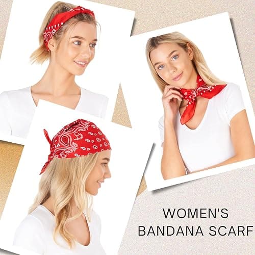 Premium Cotton Bandana for Men & Women - Paisley Neck Scarf Headband | Versatile Sports Headwear for Cycling, Hiking, Walking and Running, Wear as a Face Cover or Stylish Hair Bandana thumbnail 5