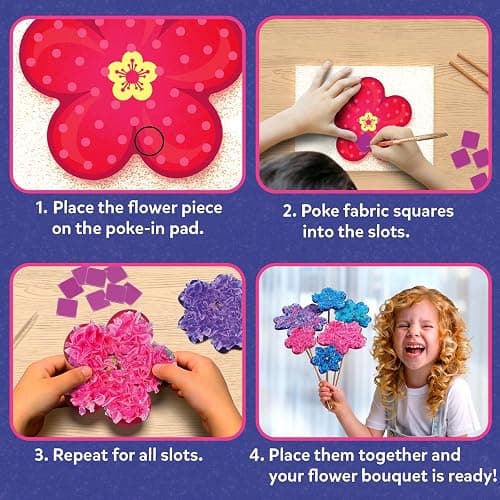 Skillmatics Poke-in Art - Flower Bouquet, Mess-Free Creative Activity, DIY Wood Craft Kits, Gifts for Girls & Boys Ages 4, 5, 6, 7, 8, 9 thumbnail 5