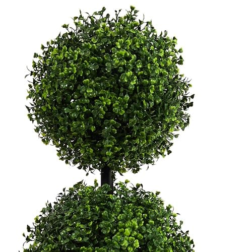 Nearly Natural 3ft. Artificial Triple Ball Boxwood Topiary Tree (Indoor/Outdoor) T2021, Green thumbnail 7