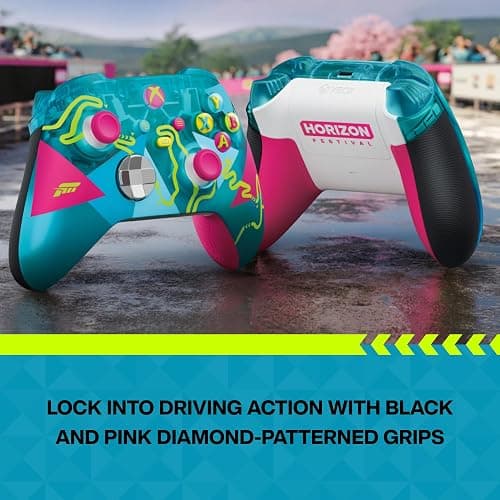 Xbox Wireless Gaming Controller | Forza Horizon 6 Limited Edition | Consoles, PCs, TVs, mobile, and more | Dynamic Lighting Effects | Wireless, Bluetooth, USB-C Connectivity thumbnail 6