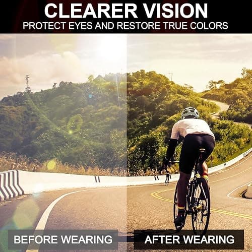 ROIBEAO Professional Cycling Glasses for Men Women, Sports Sunglasses UV Protection for Baseball Cycling Running Driving Glof thumbnail 4