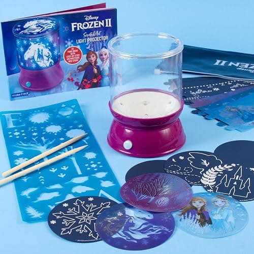 Make It Real Disney Frozen 2 Starlight Projector for Girls - DIY Ceiling Projector Kit with Stencils & Scratch-Art Film, Illuminates Bedrooms with Frozen 2 Scenes - Creative Gift for Ages 8 thumbnail 2