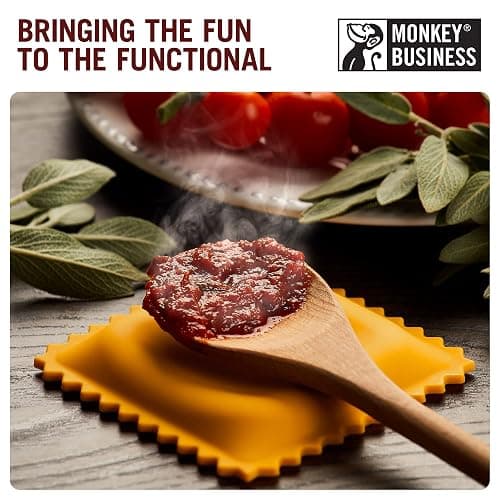 The Original Ravioli-Shaped Spoon Rest | Spoon Rest for Kitchen Counter | Cool and Cute Kitchen Accessories | from a Collection of Different Pasta-Shaped Unique Kitchen Gadgets | by Monkey Business thumbnail 3