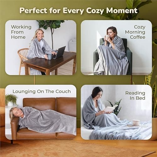 Super Blanky Wearable Blankets for Women, Adult Wearable Blanket Men, Mother's Day Gifts for Her, Wife Birthday Gift Ideas - Image 1