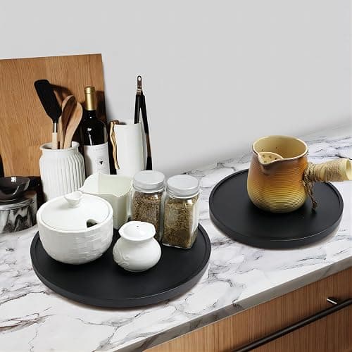 [ 2 Pack ] 12-inch Lazy Susan Organizers, ACIAZAAZ Lazy Susan Turntable for Cabinet, Kitchen Turntable Storage for Table, Countertop, Pantry thumbnail 5