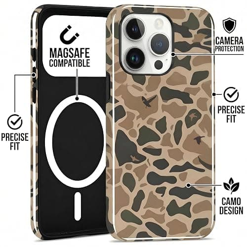 Hng Kiang Hu Magnetic Phone case for iPhone 15 Case (2023) 6.1 inch, Cute Waterfowl Brown Hunting Camo Camouflage Duck Hunters Boys man Phone case (for iPhone 15) thumbnail 6
