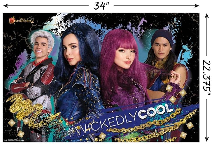 Trends International Disney Descendants 2 - Wickedly Cool Wall Poster, 22.375" x 34", Poster & Mount Bundle thumbnail 3