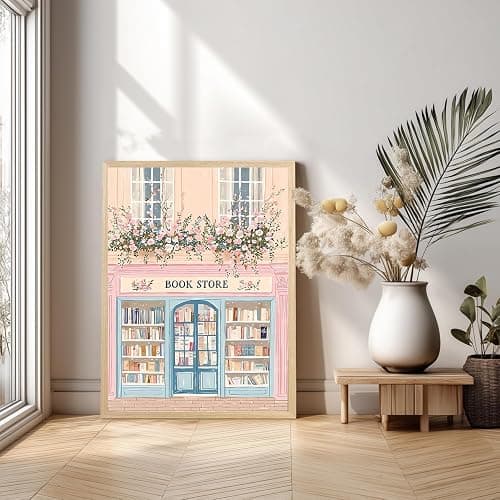 DAZZLEDOTS Diamond Art Kits for Adults Pink Book Shop Diamond Painting Kits | Book Store Diamond Painting KIts for Beginners, 5D Round DIY Diamond Dots, Gem Art Painting Kits Home Wall Decor, 12x16 inch thumbnail 3