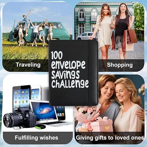 APMFHO 100 Days Money Saving Challenge Coin Envelope Budgetstorage Book, Money Saving Binder, Easy and Fun Way to Save $10,000 or $5,050, Saving Challenge Book with Family, Friends, Bestie thumbnail 4