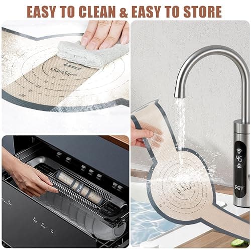 Gonsir Silicone Bread Sling, 2 Pcs Silicone Baking Sling with Longer Handles, Non-Stick & Easy Clean Dutch Oven Baking Mat to Transfer SourDough Easily, Reusable Bread Mat Set thumbnail 8