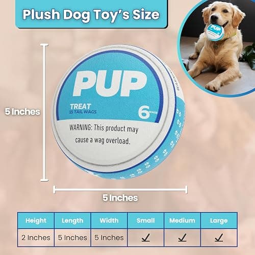 PUP Pouch Funny Parody Dog Toy | Plush Squeaky & Durable | Interactive Chew Toy for Small, Medium & Large Dogs | Upgraded Tough Fabric | Puppy Gift | Stuffed Novelty Crinkle Toy | Cool Pet Present thumbnail 5