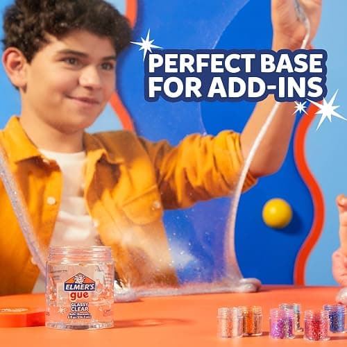 Elmer's Gue Pre Made Slime, Glassy Clear Slime, Great for Mixing in Add-ins, 2 Count thumbnail 4