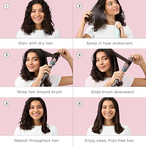 Hairitage Heated Curl Brush - 1.5 Inch Thermal Round Brush for Smooth & Frizz-Free Hair -10 Minute Blowout -Effortless Curls - Refresh Your Look - Ceramic Tourmaline Ion Technology - Up to 400 Degrees thumbnail 5