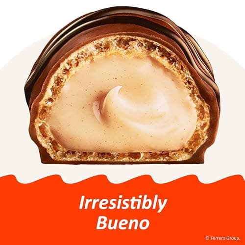 Kinder Bueno Milk Chocolate Bars with Hazelnut Filling, 30 Packs of 2, Bulk Chocolate Candy Bars for Game Day, Football Party Supplies, Snacks for Adults, 1.4 oz Per Pack thumbnail 4