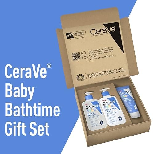 CeraVe Baby Bath Set, 8oz Wash & Shampoo + 8oz Moisturizing Lotion + 3oz Healing Ointment, Fragrance, Parabens, Phthalates, & Tear Free Baby Bath Essentials thumbnail 2